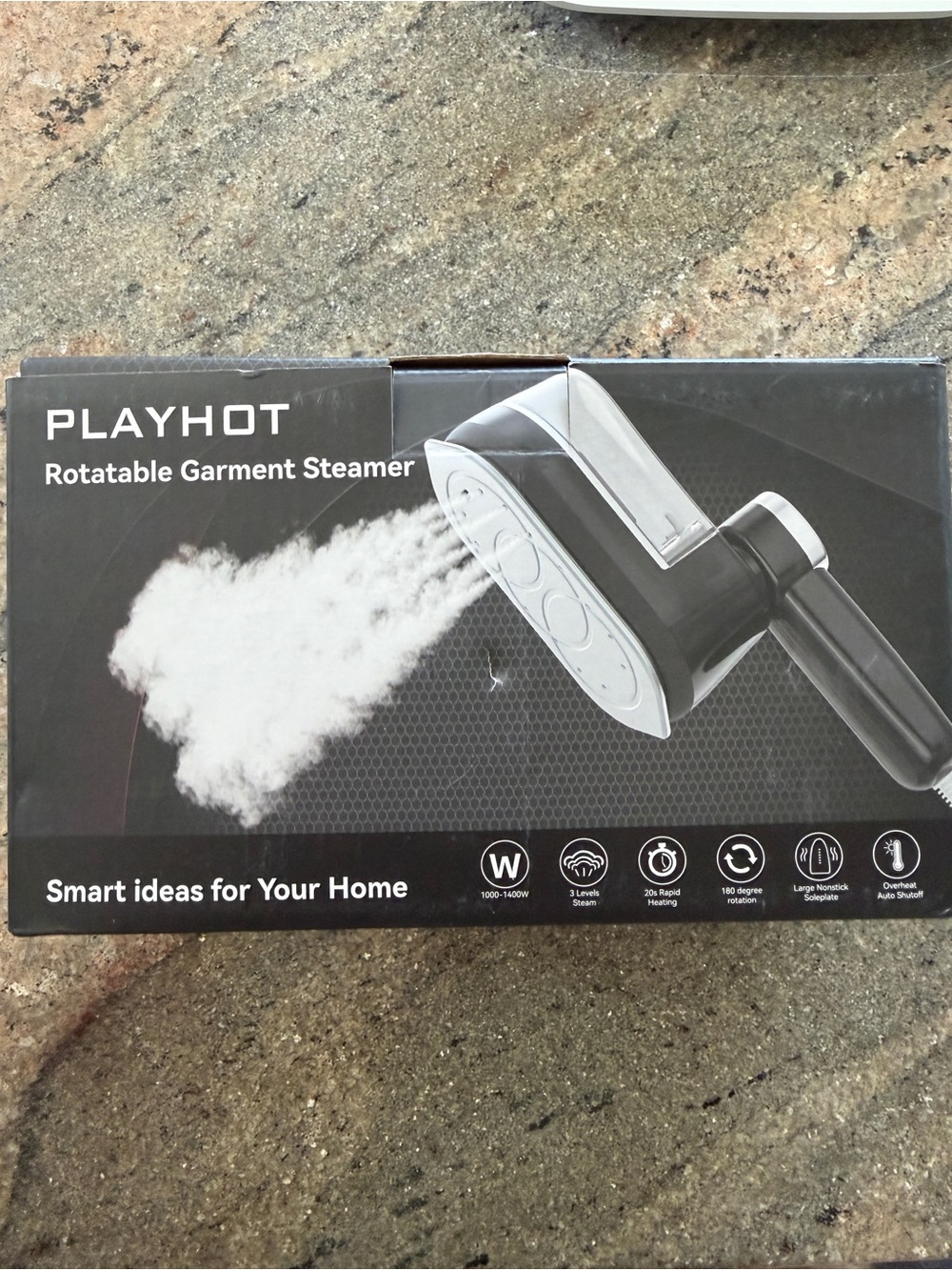 PLAYHOT Rotatable Garment Steamer & Iron – 180° Portable Steamer